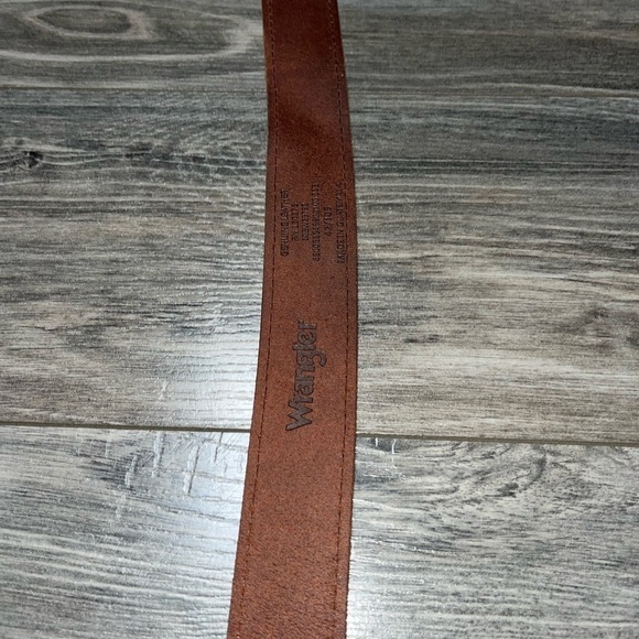 Wrangler smooth BROWN GENUINE LEATHER Light stitching CASUAL MEN'S BELT … - Picture 7 of 11
